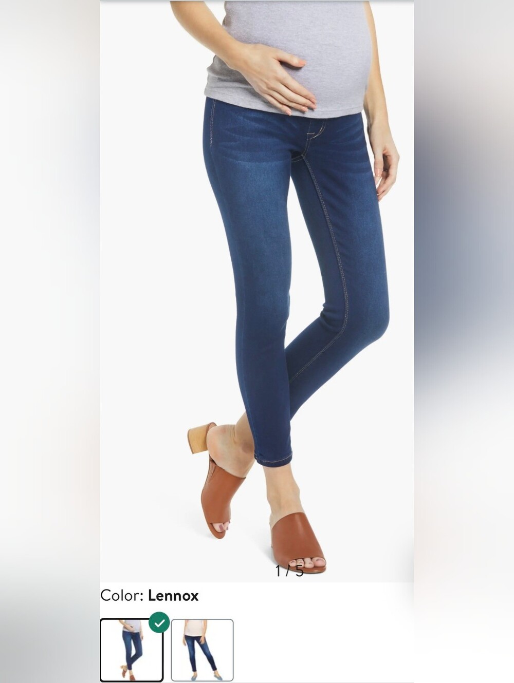 Skinny Maternity Jeans in Blue Denim